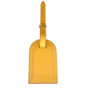 Yellow Leather Luggage Tag NOT LV